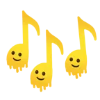musical notes + melting face