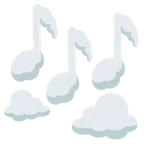 musical notes + cloud