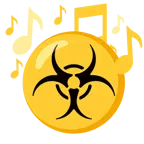 musical notes + biohazard