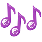 musical notes + yin yang
