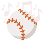 musical notes + baseball