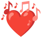 musical notes + red heart