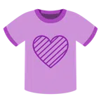 koszulka + purpurowe serce