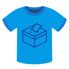 t-shirt + urna elettorale con scheda
