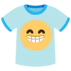 t-shirt + faccina raggiante con occhi felici