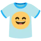 t-shirt + faccina con sorriso e occhi sorridenti