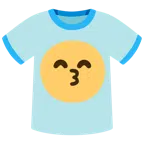 t-shirt + faccina che bacia con occhi sorridenti