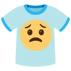 t-shirt + faccina preoccupata