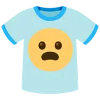 t-shirt + faccina imbronciata con bocca aperta