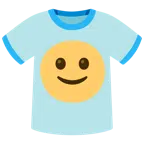 t-shirt + faccina con sorriso accennato