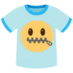 t-shirt + faccina con bocca con cerniera