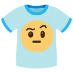 t-shirt + faccina con sopracciglia alzate