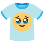 t-shirt + faccina che trattiene le lacrime