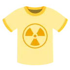 t-shirt + simbolo della radioattività