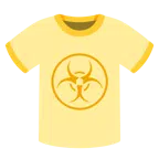 t-shirt + simbolo del rischio biologico