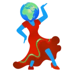Stöckelschuh + Globus mit Europa und Afrika