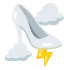 Stöckelschuh + Wolke mit Blitz