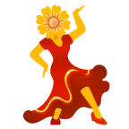 Stöckelschuh + gelbe Blüte