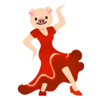 Stöckelschuh + Schweinegesicht