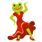 Stöckelschuh + Frosch