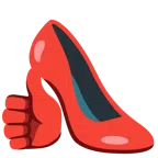 Stöckelschuh + Daumen hoch
