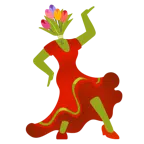 Stöckelschuh + Blumenstrauß