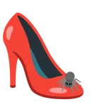 Stöckelschuh + Spinne