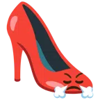 Stöckelschuh + schnaubendes Gesicht