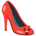 Stöckelschuh + erstauntes Gesicht
