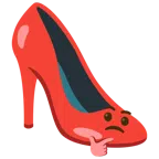 Stöckelschuh + nachdenkendes Gesicht