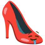 Stöckelschuh + sabberndes Gesicht