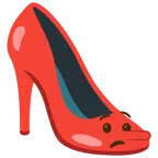 Stöckelschuh + lügendes Gesicht