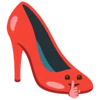 Stöckelschuh + ermahnendes Gesicht