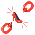 Stöckelschuh + Ketten