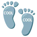 impronta di piedi + pulsante COOL
