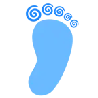 impronta di piedi + ciclone
