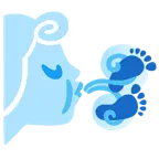 impronta di piedi + vento