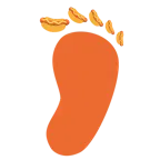 impronta di piedi + hot dog