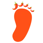 impronta di piedi + peperoncino