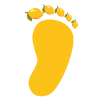 impronta di piedi + limone