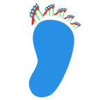 impronta di piedi + montagne russe