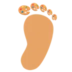 impronta di piedi + tavolozza