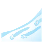 impronta di piedi + sci