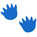 impronta di piedi + tartaruga