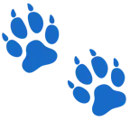 impronta di piedi + lupo