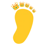 impronta di piedi + corona