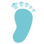 impronta di piedi + t-shirt