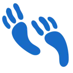 impronta di piedi + alieno