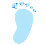 impronta di piedi + gemma