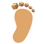impronta di piedi + pacco